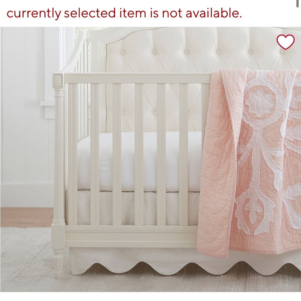 Pottery Barn Kids Scalloped Crib Skirt